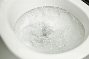 Rinçage après un détartrage wc avec de l'eau de javel